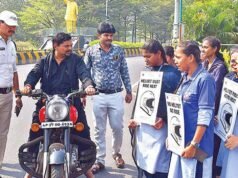 Helmet awareness drive held