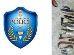 Hyderabad Police raid houses of history-sheeters, seize knives