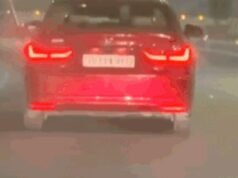 Viral video shows man bursting firecrackers from moving car on Hyderabad expressway | Hyderabad News