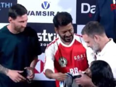 Lionel Messi India Tour Live News Updates: Football icon Lionel Messi gifted Argentina jerseys to Telangana Chief Minister Revanth Reddy and Congress MP Rahul Gandhi